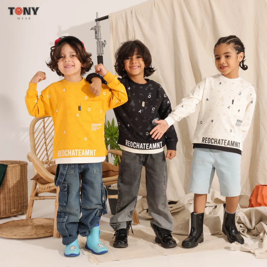 kids wearing summer cotton clothes in breathable fabric