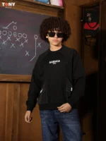 ⁦Boys Summer Cotton Barcode Crewneck: 3 Tech Styles⁩ - الصورة ⁦4⁩