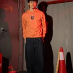 Boys Summer Cotton Exhibition Hoodie in Black and Cream with Real Success back print