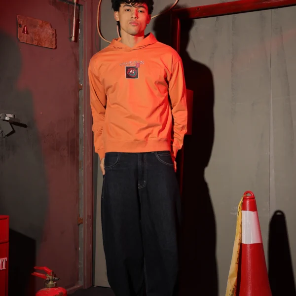 Boys Summer Cotton Exhibition Hoodie in Black and Cream with Real Success back print