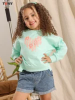 ⁦بلوزة صيفية قطنية بقلب للفتيات الصغيرات: 3 أنماط عصرية⁩ - الصورة ⁦4⁩