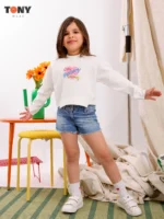 ⁦Little Girls Medical Cotton Heart Crewneck: 3 Cute Styles | T14019⁩ - الصورة ⁦4⁩