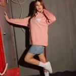 Girls Summer Cotton Side Snap Hoodie in Blue Black and Pink with thumbholes and half-zip