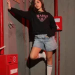 Girls Summer Cotton Mardi Graphic Crewneck