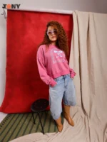 Top 3 Colors: Girls Oversize Melton Sweatshirt for Winter 2026 - Image 2